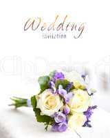 wedding bouquet with yellow roses