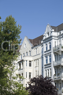 Jugendstilfassade in Kiel, Deutschland