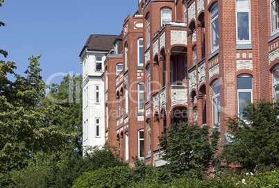 Jugendstilfassade in Kiel, Deutschland