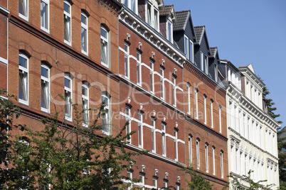 Jugendstilfassade in Kiel, Deutschland