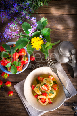 dumplings with strawberries