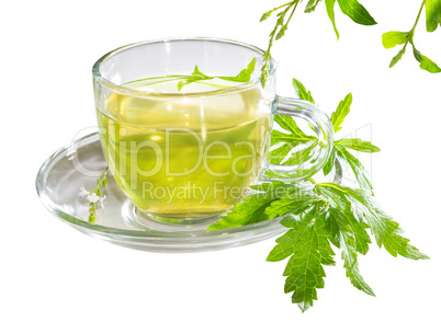 Cup of lemon verbena tea