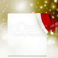 Christmas card with Santa Claus hat