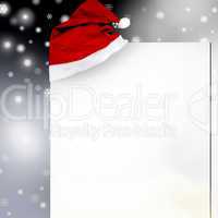 Christmas card with Santa Claus hat