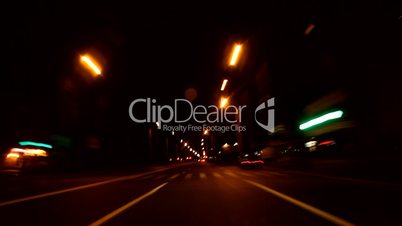 speed motion on night street