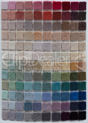 carpet samples in an interior decor store