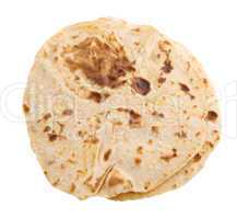 Chapatti roti isolated