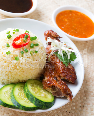 Singapore chicken rice.