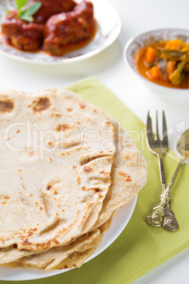 Indian food chapatti