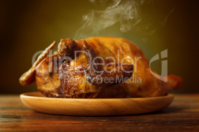 Whole roasted chicken with heat