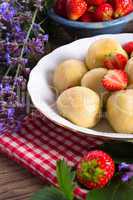 dumplings with strawberries