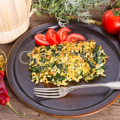 spinach noodle crowd au gratin