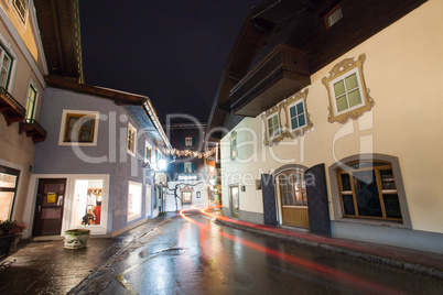 Night view from Zell Am See village