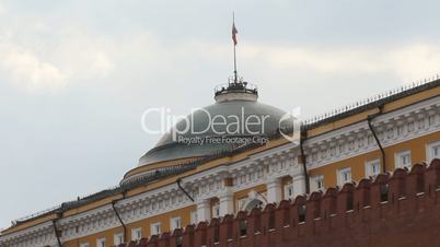 Russian Federation Flag Over Kremlin