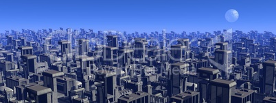 Futuristic cityscape - 3D render