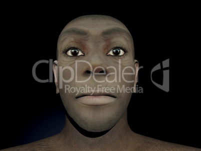 Homo erectus female - 3D render