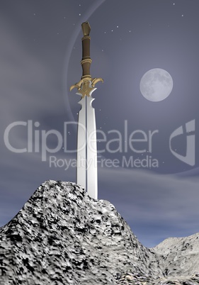 Magic sword - 3D render