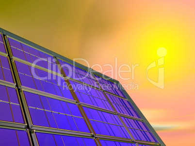 Solar panel - 3D render