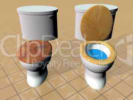 Toilets - 3D render