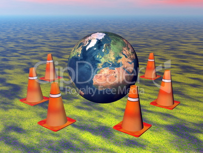 Protect the earth - 3D render