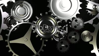 loopable background with gears movement end alpha