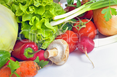 fresh vegetables isolated