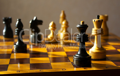 chess on the chessboard