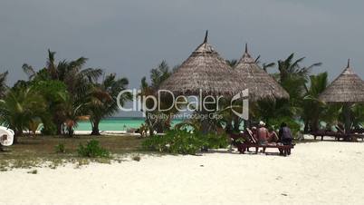 beach with white coral sand