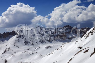 Mountains in snow