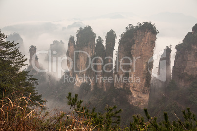 Zhangjiajie mountains.