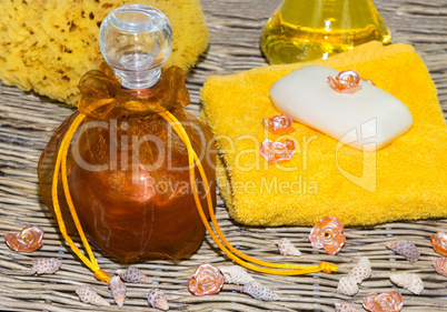 Bath oil and soap