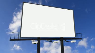 billboard under the clouds