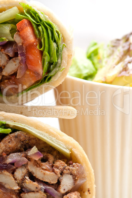 kafta shawarma chicken pita wrap roll sandwich