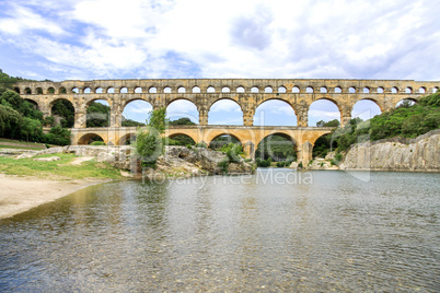Pont du Gard, old water line of the Romans