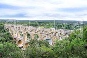 Pont du Gard, old water line of the Romans