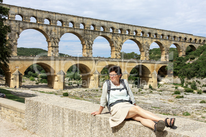 Pont du Gard, old water line of the Romans