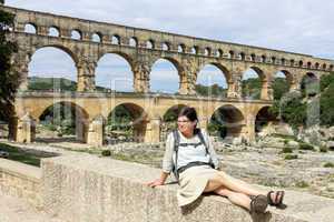 Pont du Gard, old water line of the Romans