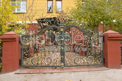decorative metal gate.