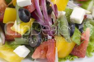 closeup of salad