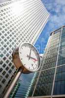 canary wharf clock. london, uk