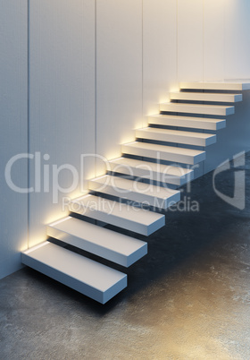 illuminated stairs