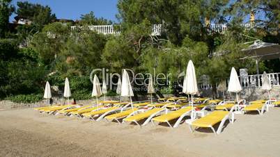 Beach on Mediterranean turkish resort, Fethiye, Turkey