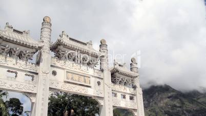 Entrance gate to Po Lin Monastery