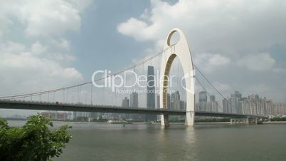 Liede Bridge and Guangzhou Skyline