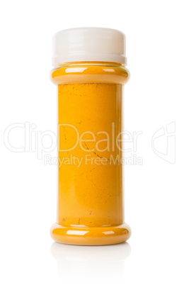 Jar of turmeric