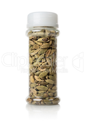 Cardamom in a glass jar