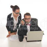 business couple working