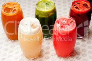 selection of fruits long drinks