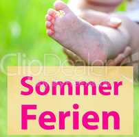 Foot of the child with Summer Shield