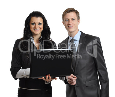 business associates with laptop